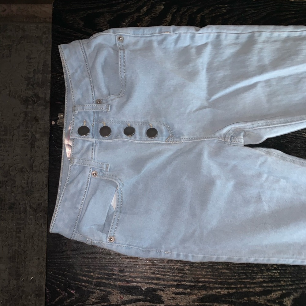 Light blue high rise skinny jeans size 7